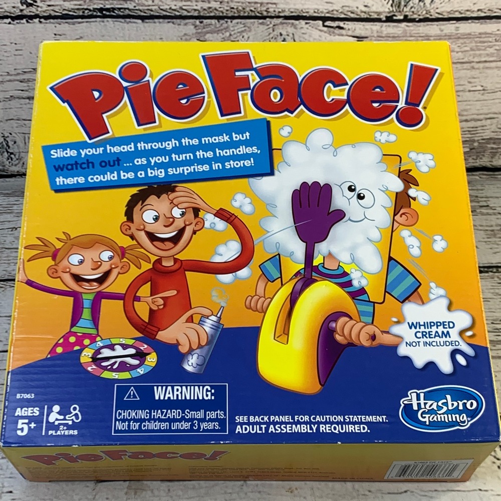 Hasbro‎ Pie Face Game Family Fun Surprise Whipped Cream Not Included Ages 5+ NEW